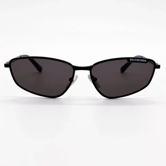 NEW BALENCIAGA BB0277S 001 SUNGLASSES UNISEX BLACK GREY OVAL EYEWEAR BALENCIAGA